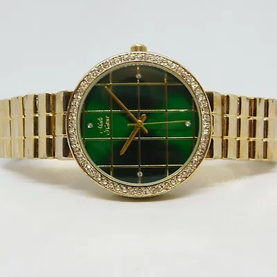 Mark Naimer MN3199 Gold Tone Green Dial Quartz Analog Ladies Watch Sz. 7  • $16.99