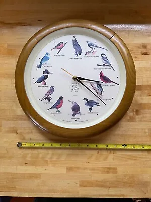 $30 • Buy National Audubon Society Singing Bird Clock Owl Mockingbird Chickadee Cardinal