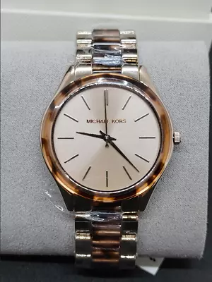 Michael Kors Slim Runway Three-Hand Pale Pink Stainless Steel MK4542 • $85