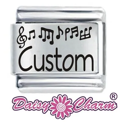 Personalised MUSIC Notes - Daisy Charm For 9mm Italian Modular Charm Bracelets • £6.01