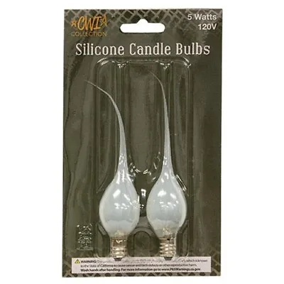 $6.95 • Buy Silicone Dipped 5 Watt Clear Silicone  Bulbs 2 Pack G620117
