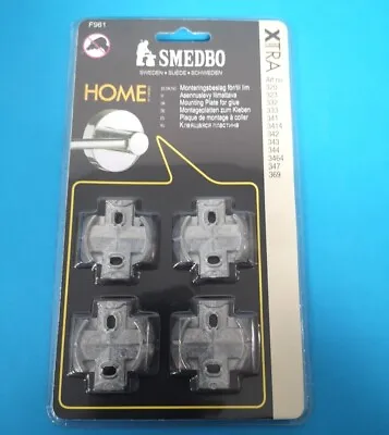 £9.03 • Buy Smedbo XTRA Montageplatten Klebemontage F961 Smedbo Home Serie Kein Bohren Klebe