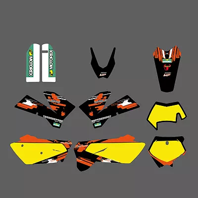 Team Graphics & Background Decals Kit For KTM 200 250 300 450 525 EXC 2005-2007 • $74.79