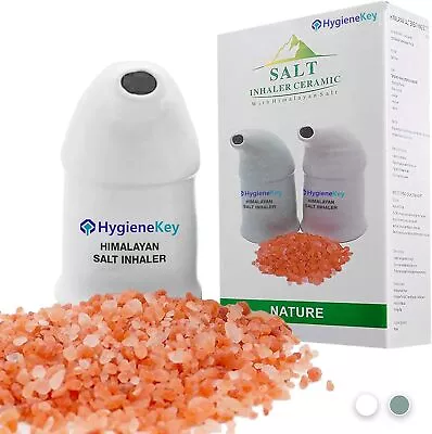 HygieneKey Original Himalayan Salt Inhaler Pipe Ceramic Filled With 100% Pure H • £16.45