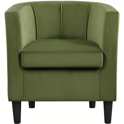 Velvet Accent Barrel Chair Club Chair For Living Room Bedroom Waiting Room Used • $69.99