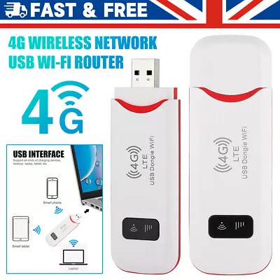 4G Wireless Router LTE USB Dongle Modem Mobile Broadband WIFI SIM Unlocked Card • £9.99