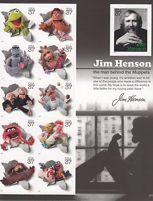 Muppets Jim Henson Mint Sheet Of 10 Stamps Scott #3944 MNH Free Shipping! • $9.95