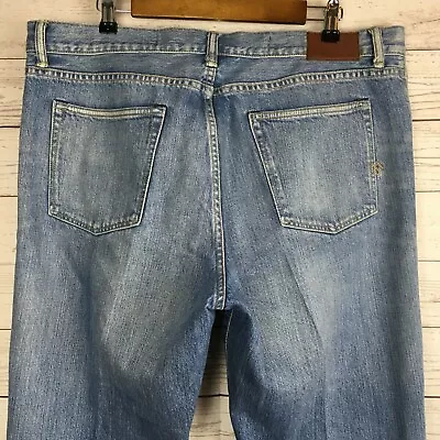 Martin + Osa Mens Straight Blue Jeans Sz 36x32 Hong Kong Denim  • $37.16