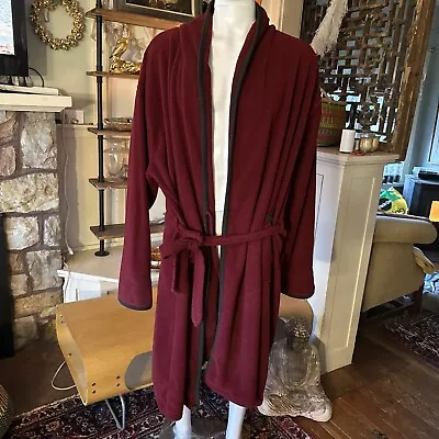 L.L. Bean Robe Fleece Burgundy Flannel Men’s 2XL Large Tall • $14