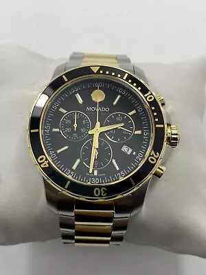 Movado Series 800 Quartz Chronograph Two Tone Stainless Steel Mens Watch 2600146 • $399.95