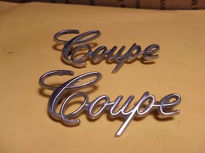 TWO Vintage Cadillac Coupe SCRIPT Emblems With Posts OEM • $25