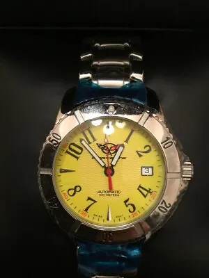  New Yellow Stainless C5 Logo Corvette Automatic Watch By Nisimov Watch Company • $387.95