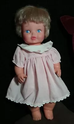 Vintage 1971 Uneeda Baby Doll Magic Skin Rooted Hair 15  • $30