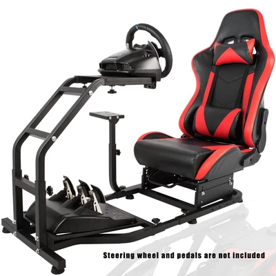 £249.99 • Buy Hottoby Racing Simulator Cockpit Wheel Stand With Red Chair Fit Logitech G27 G29