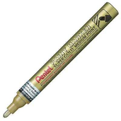 Pentel Permanent Paint Marker - Metallic Gold - Medium Tip - 1 2 3 6 12 Pens • £3.59