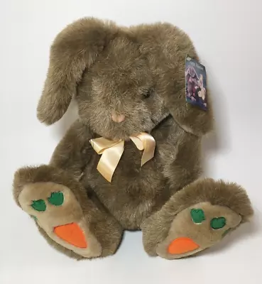 Vintage Mary Meyer Easter Bunny Rabbit Plush Stuffed Animal Brown W/ Carrot Feet • $19.99