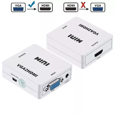 NEW VGA To HDMI 1080P Full HD Mini VGA To HDMI Audio Video Converter Adapter • $5.49