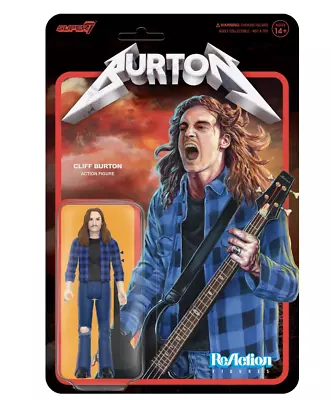 Ships Fast!!! UNPUNCHED Super7 Cliff Burton Action Figure Metallica Flannel • $35.75