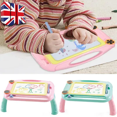 Kids Drawing Board Magnetic Writing Sketch Pad Erasable Magic Doodle Toys UK • £8.25