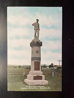 $10 • Buy Vintage Postcard 1908 NJ Civil War Monument, Monocacy Battlefield, Frederick MD
