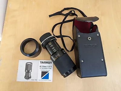 Tamron 80-210mm F3.8-4 Zoom Lens Pentax K Adapter. Incl. Case And Hood • £0.99