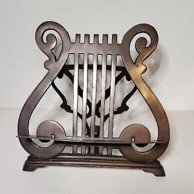 Vintage Lyre Harp Ornate Design Music Note Tabletop Book Stand Foldable! • $44.96