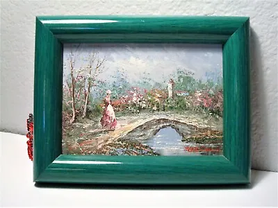 RARE MARIE CHARLOT PAINTING Mini 7  X 9  Framed Painting On Wood Ready To Hang   • $157.50