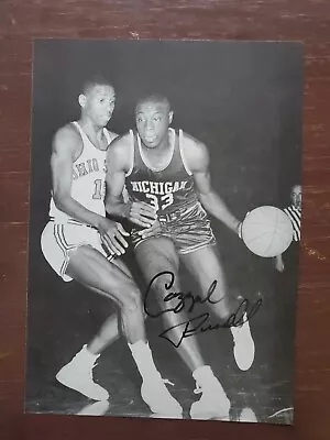 CAZZIE RUSSELL SIGNED 7x10 PHOTO MICHIGAN WOLVERINES BASKETBALL LEGEND N.Y.KNICK • $22.50