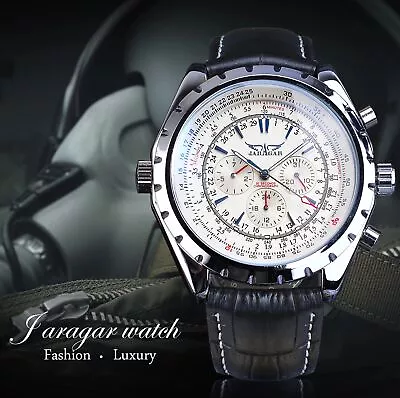 Automatic Men Classic Watch Mechanical Stainless Steel Luminous Gift Jaragar UK  • £34.08