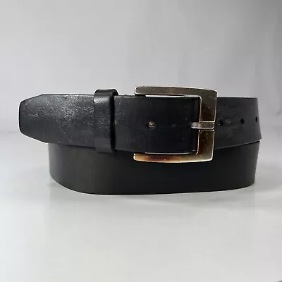 Fossil Black Italian Full Grain Leather Cowhide Belt - Men's Size 40/100 • $14.40