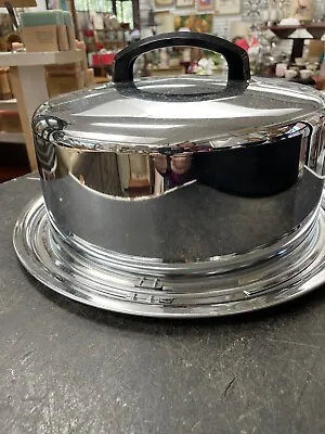 $40 • Buy MCM The Everedy Co. Vintage Stainless Steel Cake Holder/Locking Carrier - Great
