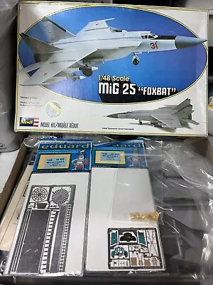 Revell MiG-25 Foxbat A 1/48 With Rare PE & Resin Extra • $50