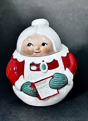 Vintage Avon Claus & Company Porcelain Mrs. Claus Sugar Bowl With Lid 1983 • $15.15