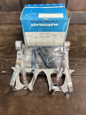 NOS Vintage Christophe Chrome Toe Clips Cages EROICA French • $20