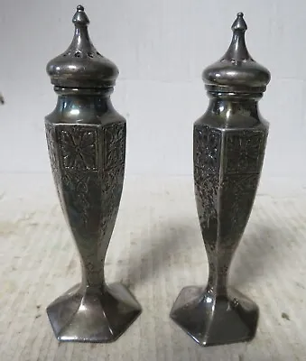 Vintage Weidlich Bros WB Mfg Co Silver Plated Salt And Pepper Shakers 2880 • $7.96