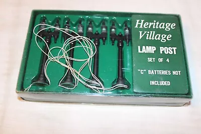 O Scale Heritage Village Lamp Post Set Of 4 Battery Operated BN Open Box #5996 • $22.50