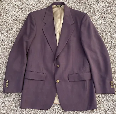 Vintage Palm Beach Blazer Of Champions Purple Size 36 USA Jacket VTG • $50.99