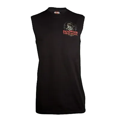 Deadwood Harley-Davidson® Men's Dead Eye Jack Black Sleeveless T-Shirt • $34.99