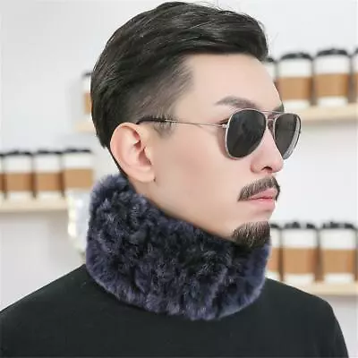 100% Real Rabbit Fur Scarf Winter Warm Collar Neck Warm Wrap For Handsome Men • $28