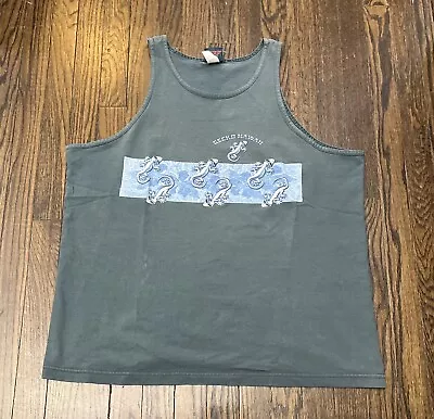 Gecko Hawaii Vintage Tank Top Men’s XL Green Made In USA • $14.99