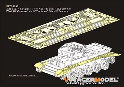 1/35 Cromwell Mk. IV/Centaur C.S.Mk IV Fenders Detail Set For Tamiya 35221/232 • $14.32