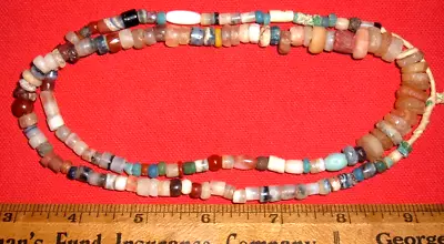 Long Strand Colorful Sahara Neolithic Stone Beads Ancient African Artifacts • $175