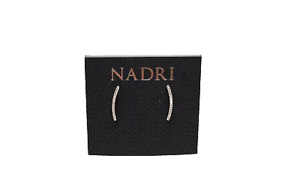 Nadri Pave Climber Stud Earrings Silvertone New! NWT • $26.99