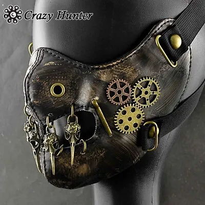 £23.76 • Buy SteamPunk Vintage Gears Mask Masquerade Costume Mens Womens