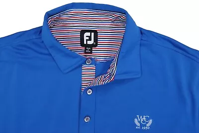 Footjoy Baby Pique Mens Xl Golf Polo Shirt Wcc Est 1950 Country Club Prodry Ss • $34.96