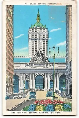 Postcard 1936 Grand Central Terminal And NY Central Bldg New York VTG ME6. • £5.01