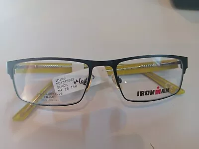 New IRONMAN Eyeglasses Men's IM106 Frames Black Green Yellow 54-18-180 Men's Rx • $7.60