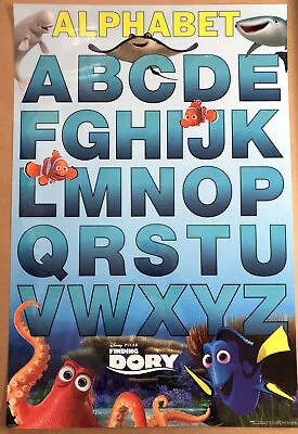 (LAMINATED) FINDING DORY NEMO ABC ALPHABET POSTER (61x91cm) PICTURE PRINT ART • £15.56