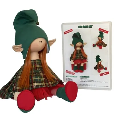 DIY Sewing Kit Make Your Own Textile Rag Doll Pattern Tilda - Christmas Elf • £33