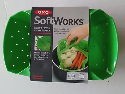 OXO Softworks Silicone Pressure Cooker Steamer Basket Green 21162600 • $8.50